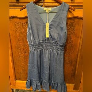 She + Sky Sapphire V-Neck Dress